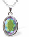 Austrian Crystal Multi Faceted Mystic Oval Necklace in Paradise Shine with a choice of chains