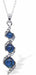 Natural Paua Shell Classic Twirling Triple Drop With Crystal Embellishment Necklace, by Byzantium. Rhodium Plated, 33mm in size