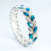Natural Paua Shell Sultana Stretch Bracelet by Byzantium, Rhodium Plated