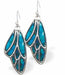 Natural Paua Shell Bee's Wing Drop Earrings  Hypoallergenic: Rhodium Plated, Nickel, Lead and Cadmium Free Greeny Blue in colour 22mm in size See matching necklace P704 