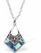 Natural Paua Shell Kite Necklace Hypoallergenic: Rhodium Plated, Nickel, Lead and Cadmium Free Greeny Blue in colour 30mm in size, 18" Rhodium Plated Chain See matching earrings P515 