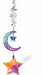 Austrian Crystal Suncatcher, Multi-faceted Crystals with Aurora Borealis Star Crystal Drop and Rhodium Plated Crescent Moon and Star Link Drop: 30cm from hanging loop to bottom (Approximate) Hang in the window or near a light source for full effect Loved by everyone, Suncatchers are a great gift for any occasion Brightens every space with reflected sunlight to instill calm and peace into a room