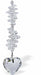Crystal Suncatcher, with Multi Faceted Crystals and Large Clear Crystal Faceted Heart Drop
