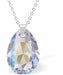 Austrian Crystal Multi Faceted Special Cut Peardrop Necklace in Clear Crystal Shimmer with a choice of chains