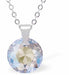 Austrian Crystal Multi Faceted Round Necklace in Clear Crystal Shimmer with a choice of Chains
