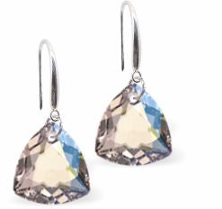 Austrian Crystal Multi Faceted Trilliant Cut Drop Earrings Clear Crystal Shimmer in Colour 10.5mm in size - Rhodium Plated Earwires Hypo allergenic: Free from Lead, Nickel and Cadmium See matching necklace TR10 