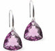 Austrian Crystal Multi Faceted Trilliant Cut Drop Earrings Warm Amethyst Purple in Colour 10.5mm in size - Rhodium Plated Earwires Hypo allergenic: Free from Lead, Nickel and Cadmium See matching necklace TR18 