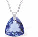 Austrian Crystal Multi Faceted Trilliant Cut Necklace Sapphire Blue in Colour 14.5mm in size Choice of 18" Stainless Steel or Sterling Silver Chain Hypo allergenic: Free from Lead, Nickel and Cadmium See matching earrings TR25 