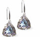 Austrian Crystal Multi Faceted Trilliant Cut Drop Earrings Vitrail Light in Colour 10.5mm in size - Rhodium Plated Earwires Hypo allergenic: Free from Lead, Nickel and Cadmium See matching necklace TR32