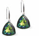 Austrian Crystal Multi Faceted Trilliant Cut Drop Earrings Vitrail Medium in Colour 10.5mm in size - Rhodium Plated Earwires Hypo allergenic: Free from Lead, Nickel and Cadmium See matching necklace TR34 