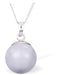 Austrian Crystal Pearl Necklace in Warm Glowing Lavender by Byzantium with a choice of Sterling Silver or Surgical Steel 18" chain.