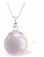 Austrian Crystal Pearl Necklace in Iridescent Two Tone Dreamy Blue, with a choice of chains